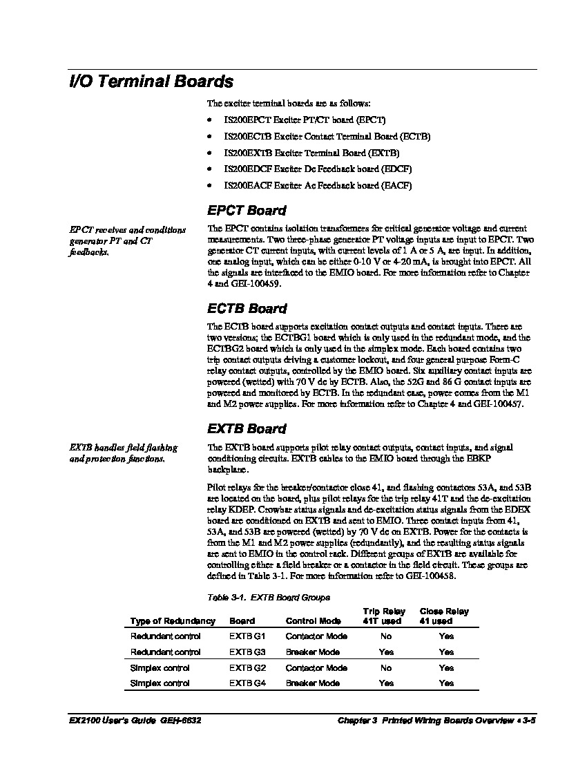First Page Image of IS200EPCTG1A General Electric GEH-6632 Excitation Control Data Sheet.pdf